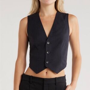 A.L.C. Maxwell Plaid Cropped Vest NWT wool/cotton(Sz 00) 397